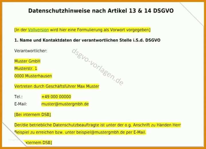 Unvergesslich Datenschutzkonzept Vorlage 1024x738