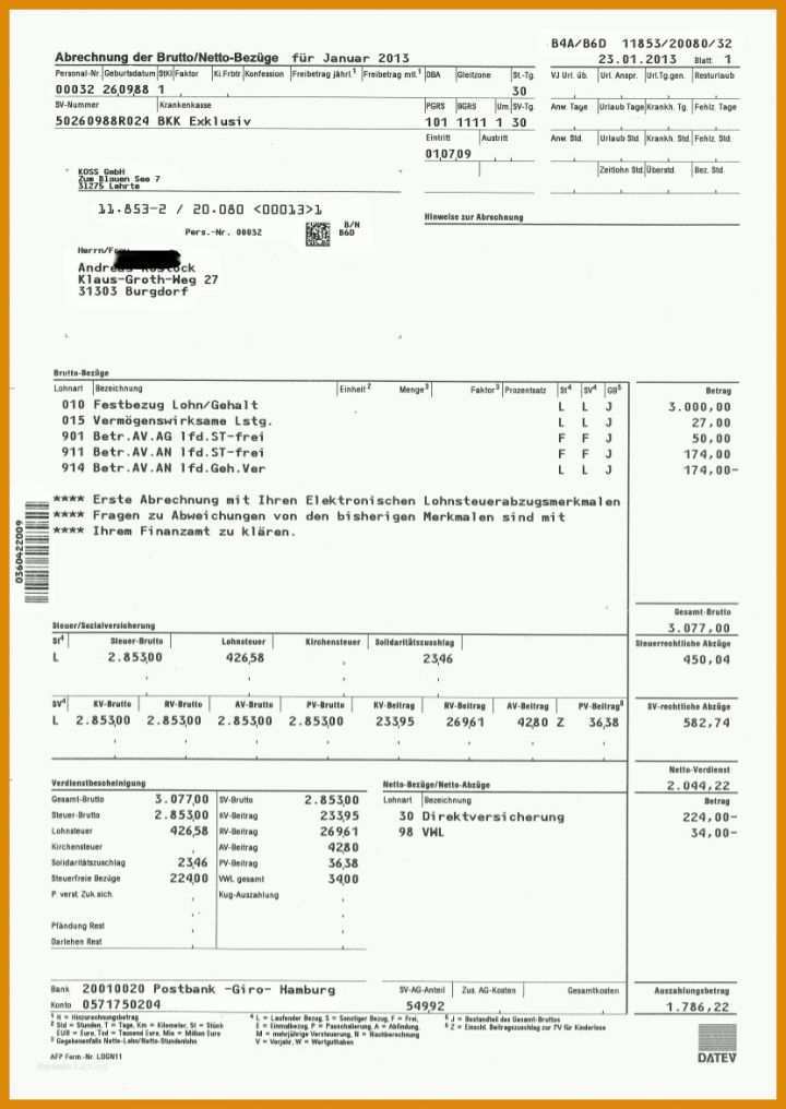 Ausgezeichnet Datev Lohnabrechnung Vorlage 831x1173