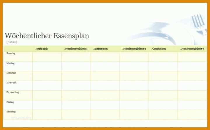 Spezialisiert Essensplan Vorlage Excel 768x474