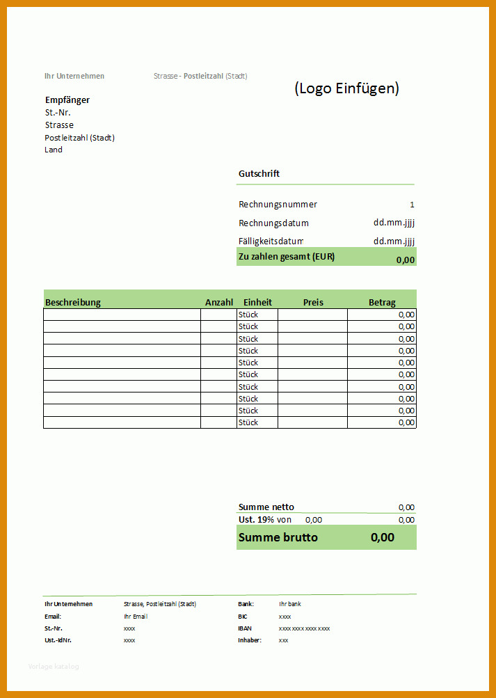 Beeindruckend Gutschrift Anfordern Vorlage 713x1003