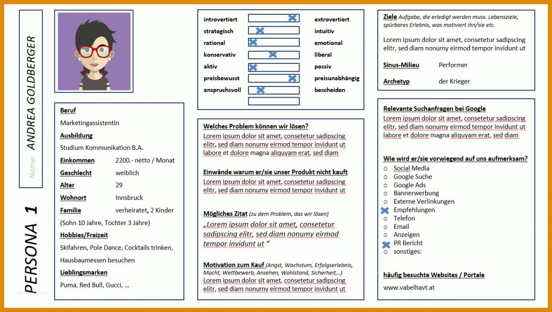 Auffällig Persona Erstellen Vorlage 1315x743