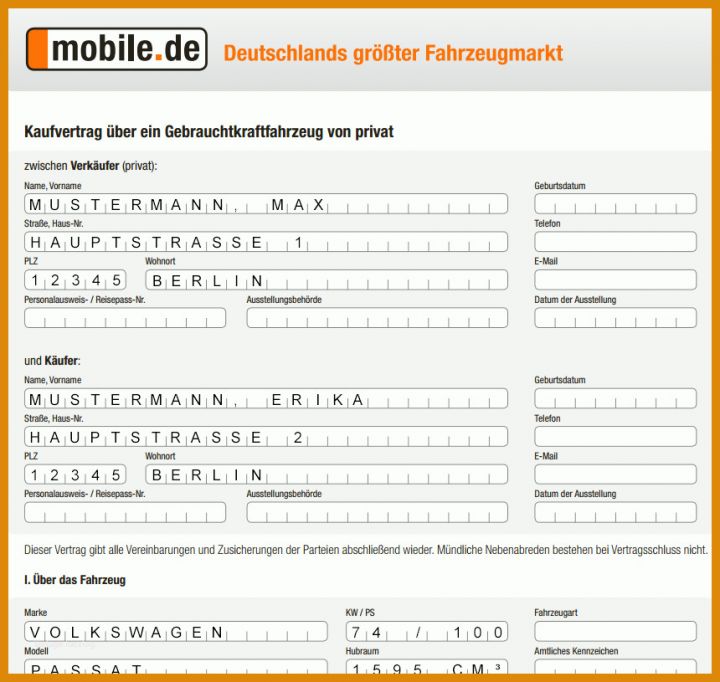 Pkw Kaufvertrag Privat Vorlage Imgsearch=muster Formular Autoverkauf