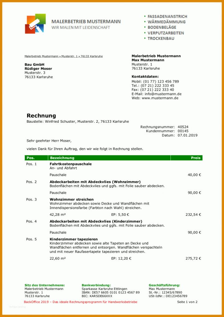 Perfekt Rechnung Schreiben Ohne Gewerbeschein Vorlage 992x1403