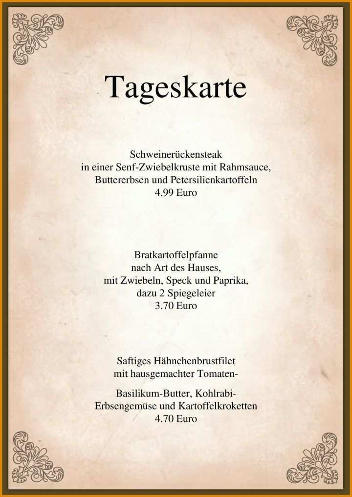 Fabelhaft Speisekarte Vorlage Openoffice 1654x2339