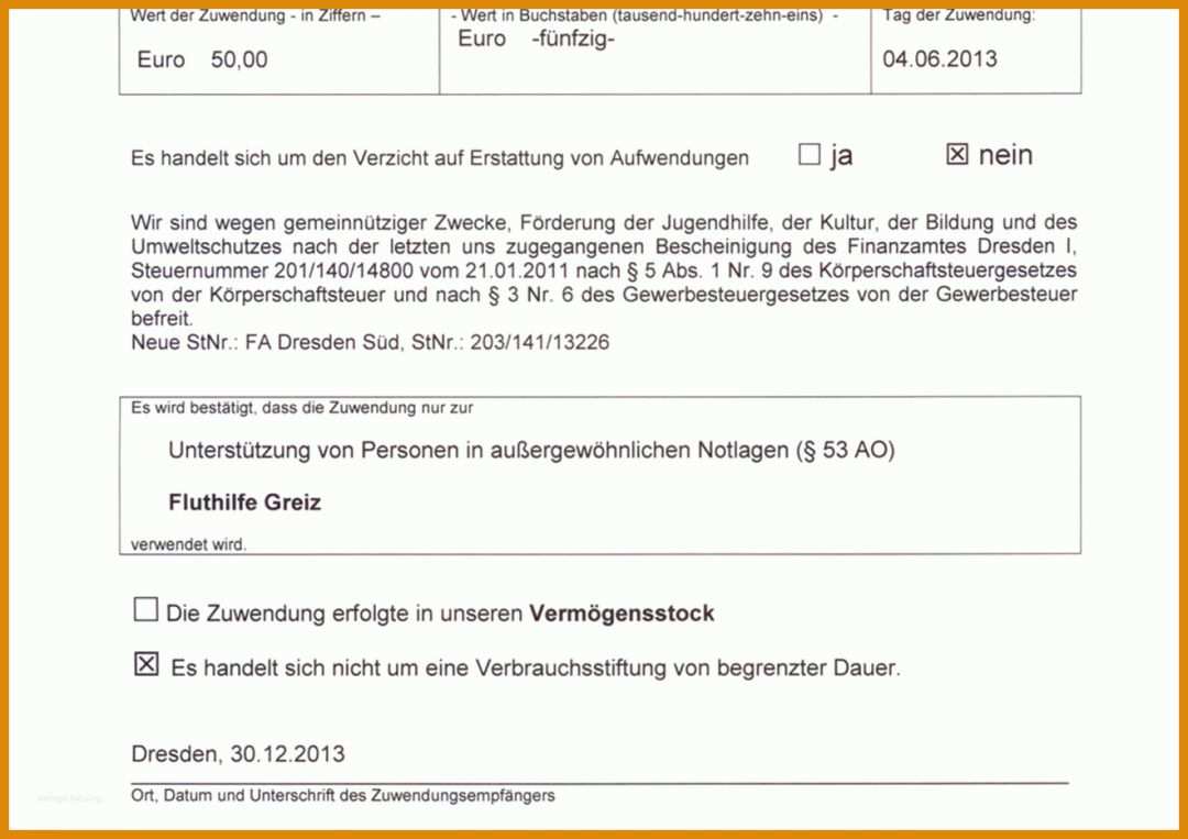 Hervorragend Spendenbescheinigung Verein Vorlage 1320x933