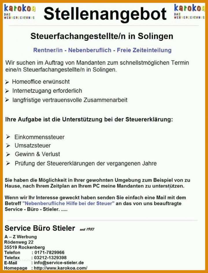 Größte Stellenanzeige Vorlage 736x965