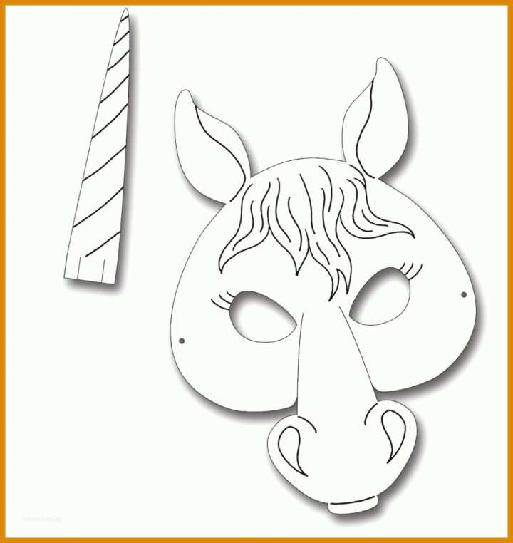 Überraschend Vorlage Tiermaske 956x1012
