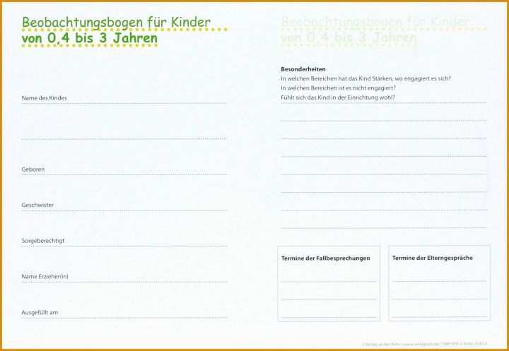 Original Beobachtungsbogen Krippe Vorlage 2558x1766