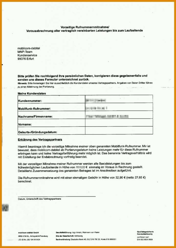 Bemerkenswert Debitel Kündigung Vorlage 950x1335