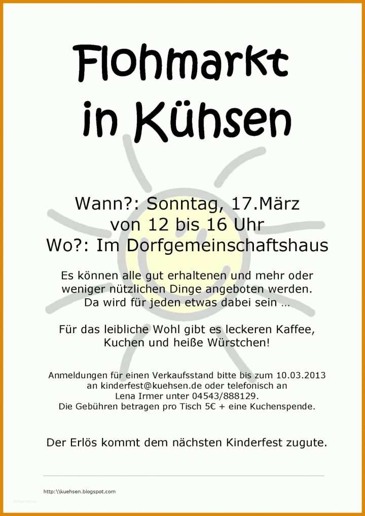 Beste Flohmarkt Flyer Vorlage 1131x1600