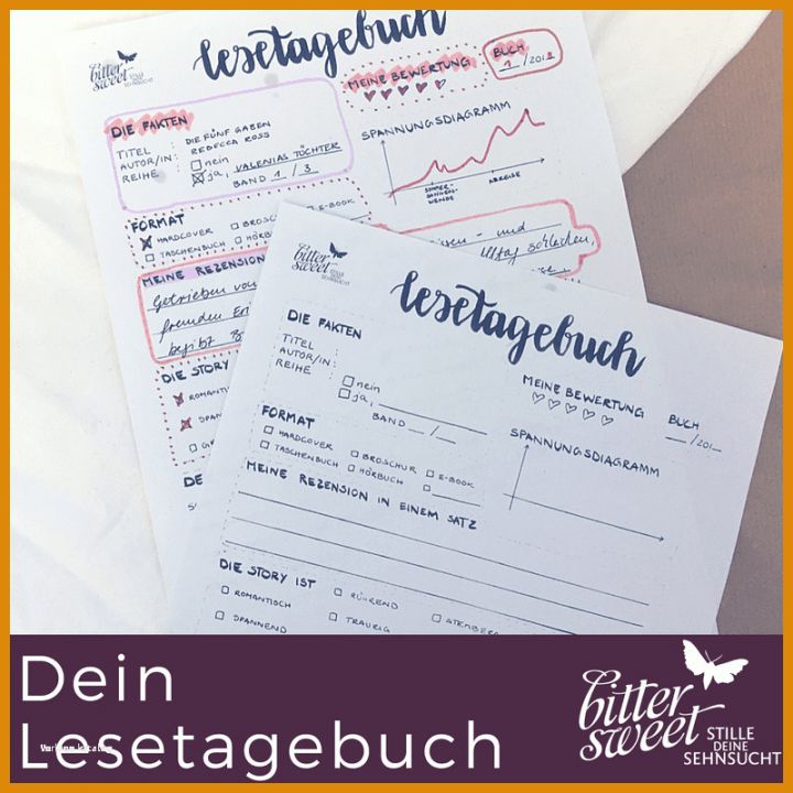 Spezialisiert Lesetagebuch Vorlage 800x800