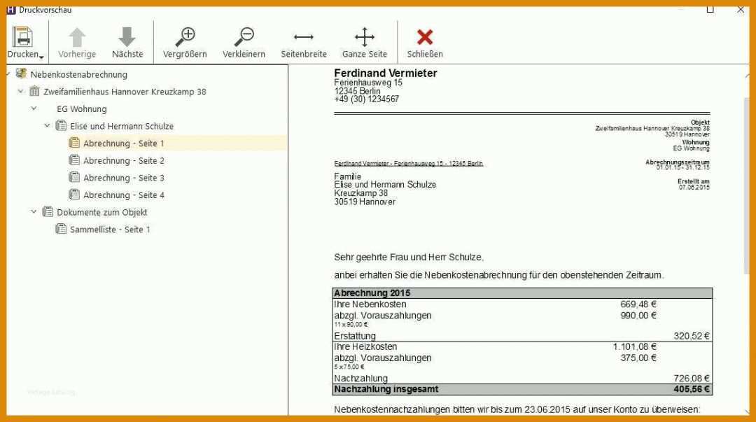 Einzigartig Nebenkostenabrechnung Vorlage Pdf 1140x637