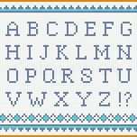Auffällig Sticken Alphabet Vorlage 800x760