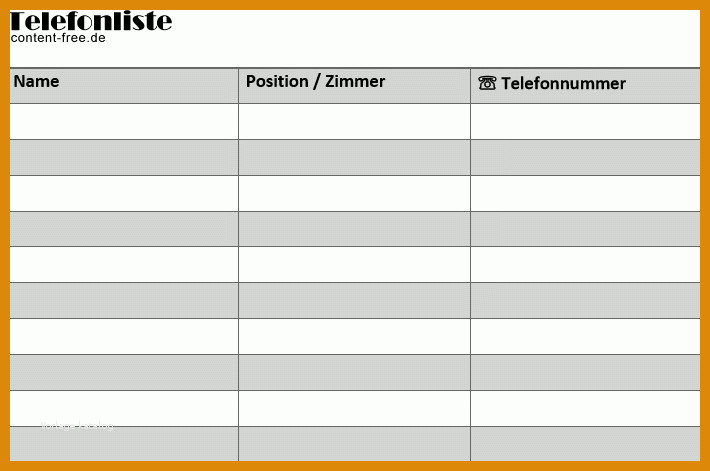 Schockierend Telefonliste Excel Vorlage Kostenlos 710x471