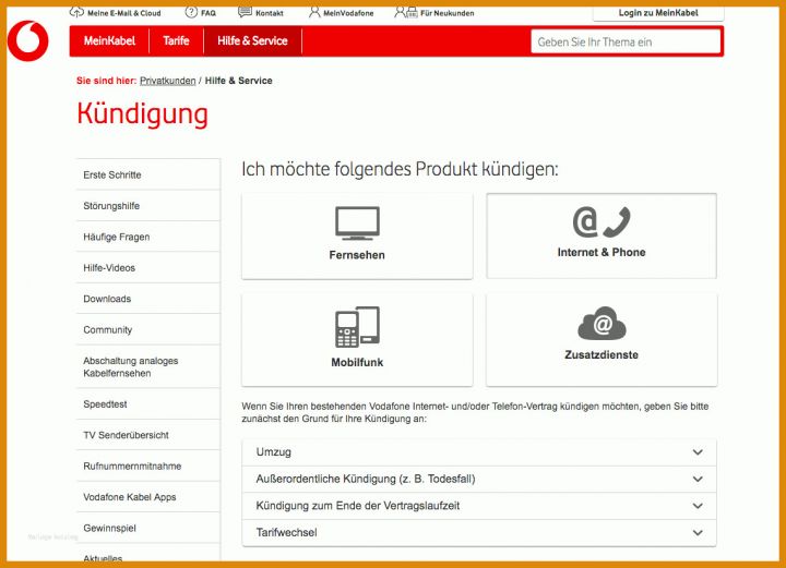 Einzigartig Vodafone Kabel Deutschland Kündigung Umzug Vorlage 1141x825
