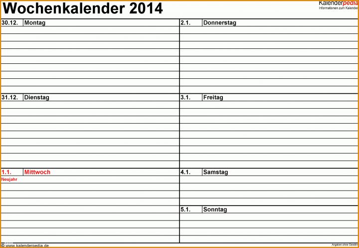 Ideal Wochenkalender Vorlage 3171x2191