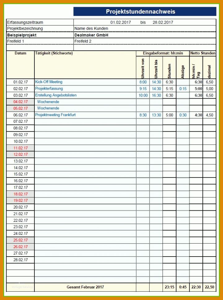 Großartig Zeiterfassung Excel Vorlage Kostenlos 771x1036