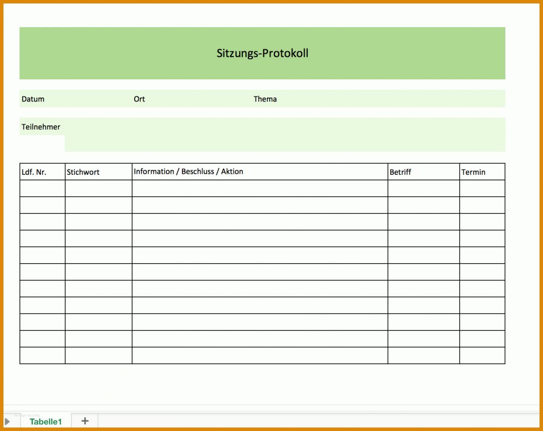 Moderne Besprechungsprotokoll Vorlage Excel 1558x1238