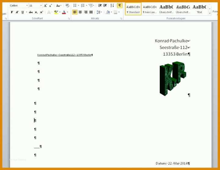 Bemerkenswert Briefkopf Vorlage Word Kostenlos 957x740