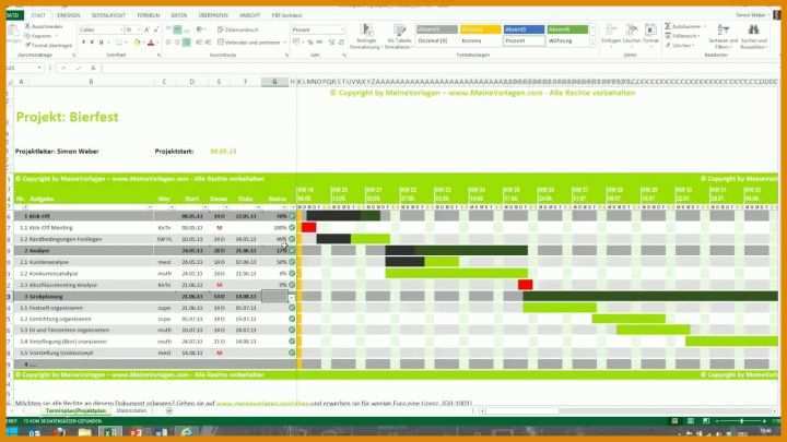 Ungewöhnlich Excel Projektplan Vorlage 1280x720