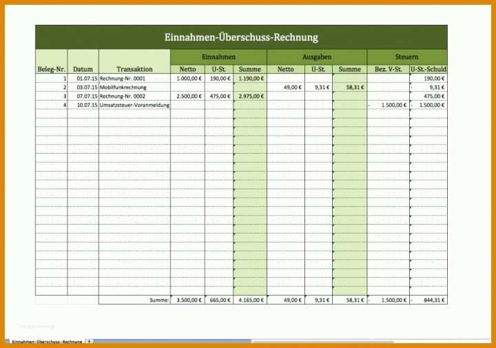 Staffelung Excel Vorlage Kassenbuch Privat 1036x727