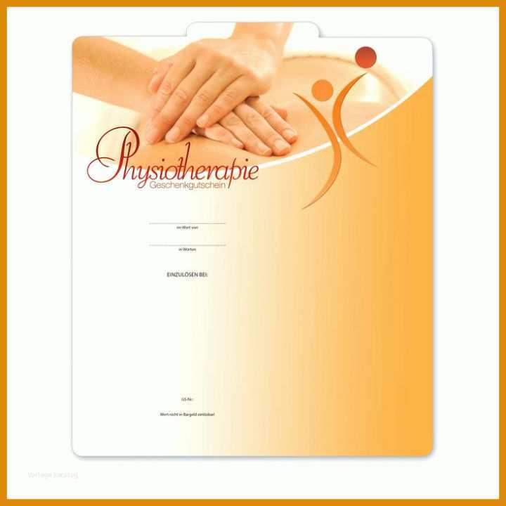 Wunderbar Gutschein Physiotherapie Vorlage 736x736