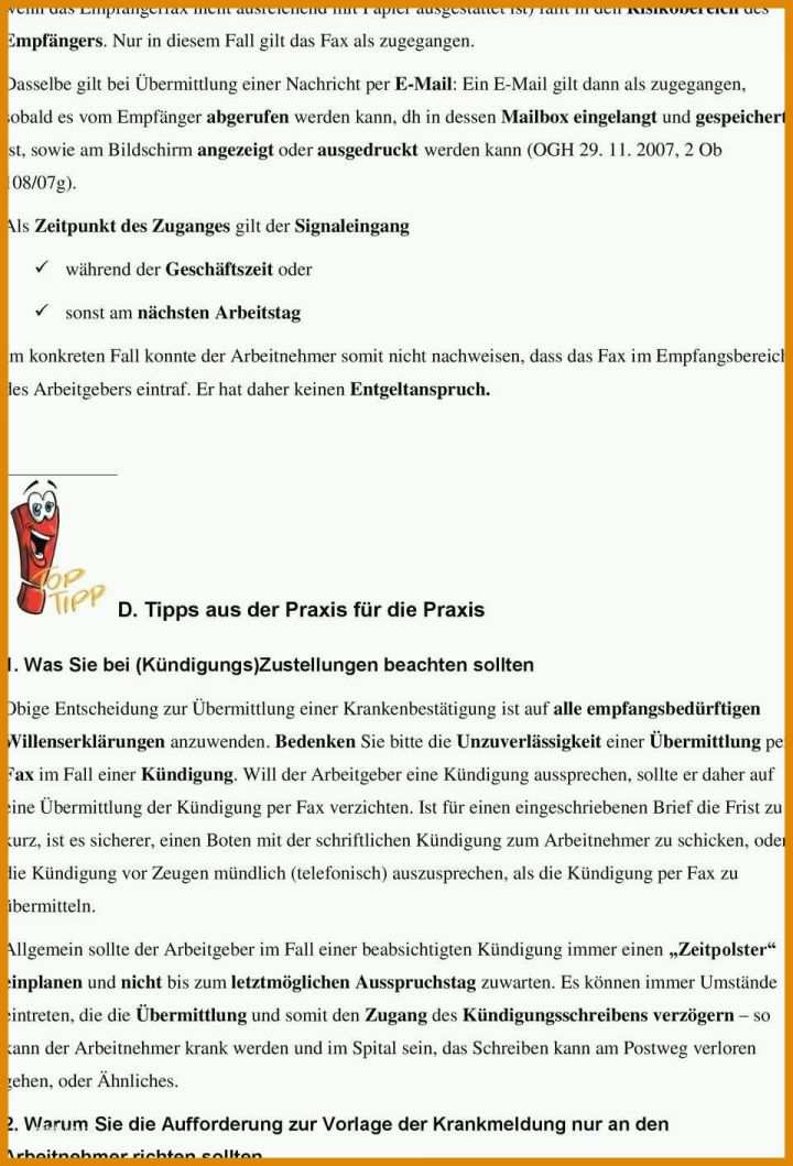 Schockierend Krankmeldung Vorlage Pdf 960x1412