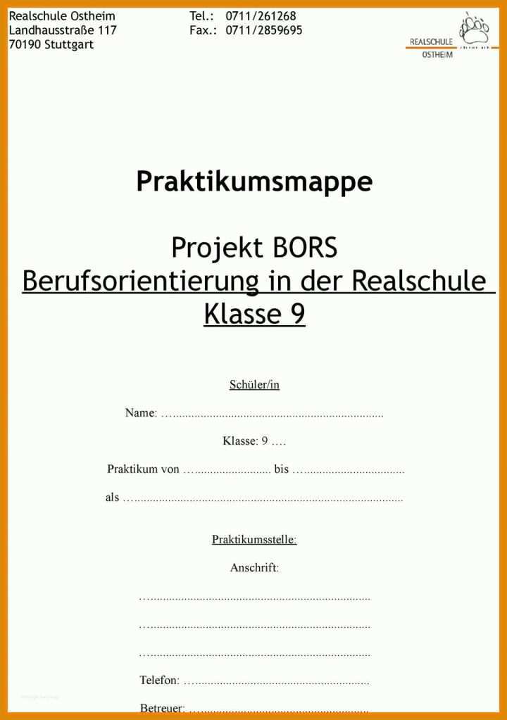 Beste Praktikumsmappe Vorlage 990x1406