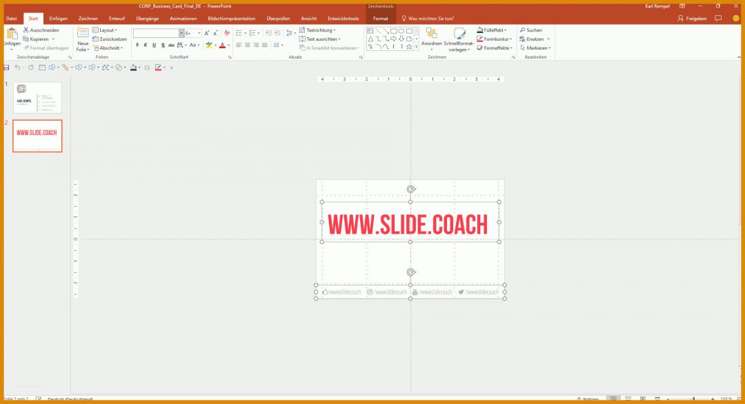 Fabelhaft Visitenkarten Powerpoint Vorlage 1920x1041