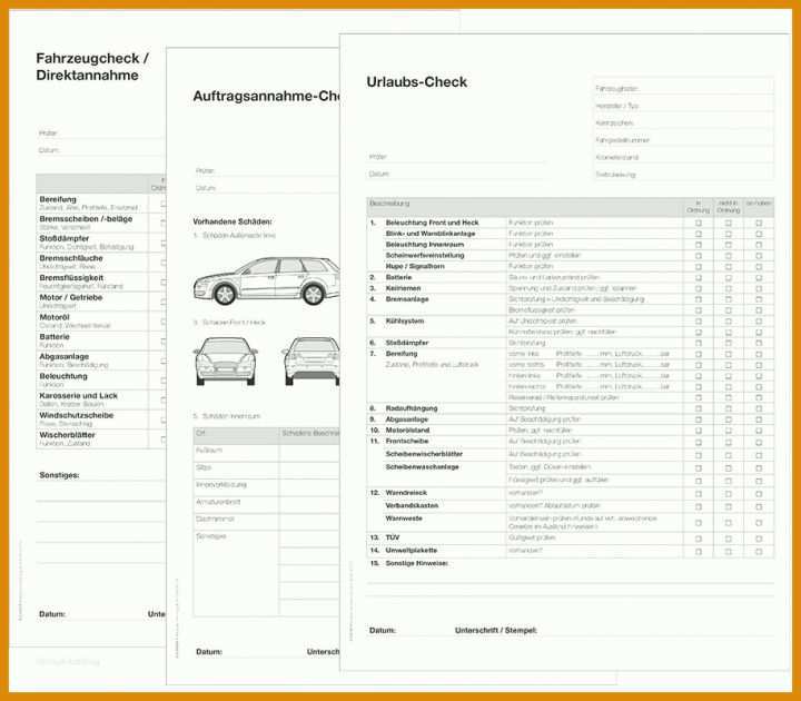 Außergewöhnlich Fahrzeug Checkliste Vorlage 914x800