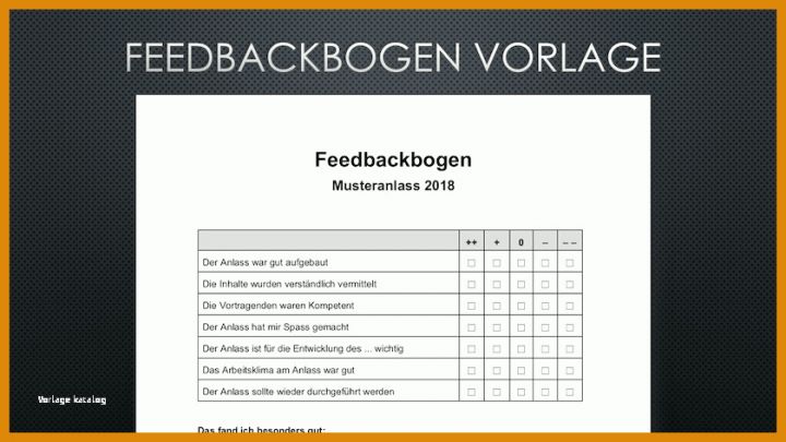 Modisch Feedbackbogen Seminar Vorlage 840x472