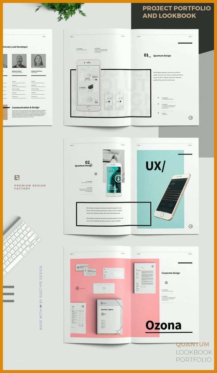 Faszinieren Portfolio Vorlage Indesign 736x1263