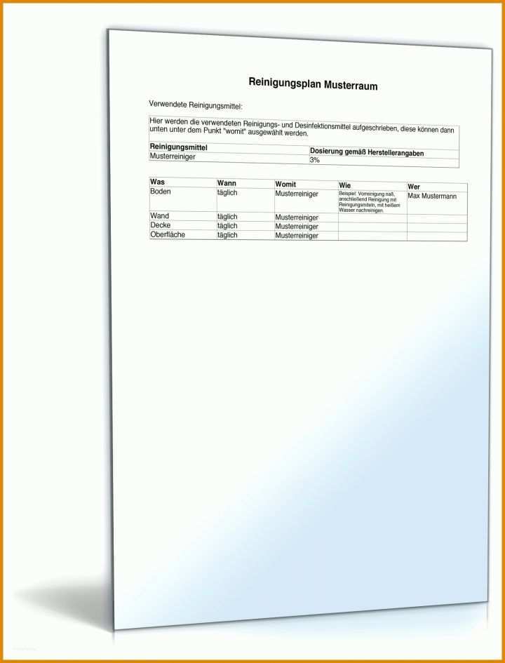 Reinigungsplan Küche Vorlage Kostenlos Reinigungsplan Kuche Vorlage Kostenlos