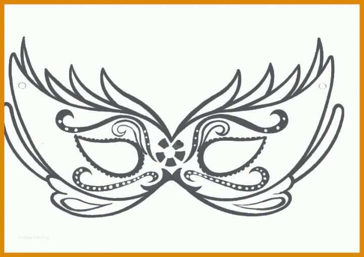 Staffelung Venezianische Masken Basteln Vorlagen 842x595