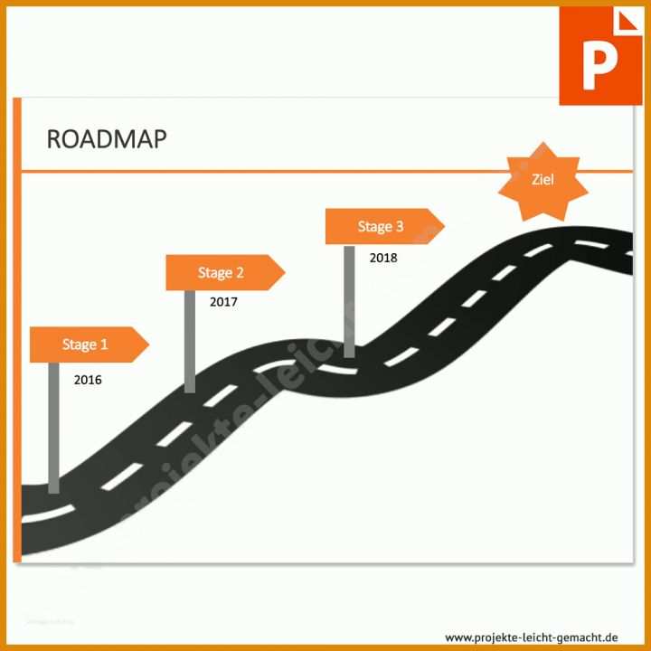 Wunderschönen Vorlage Roadmap 1000x1000