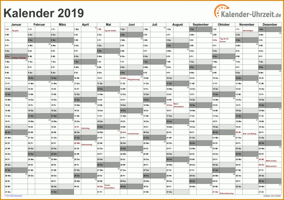 Bemerkenswert Wandkalender 2019 Vorlage 3200x2254