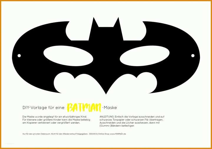 Batman Maske Vorlage Batman Maske Selber Machen