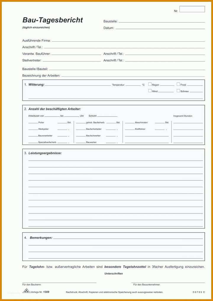 Bau Tagesbericht Vorlage Excel: 11 Stile Sie Berücksichtigen Müssen