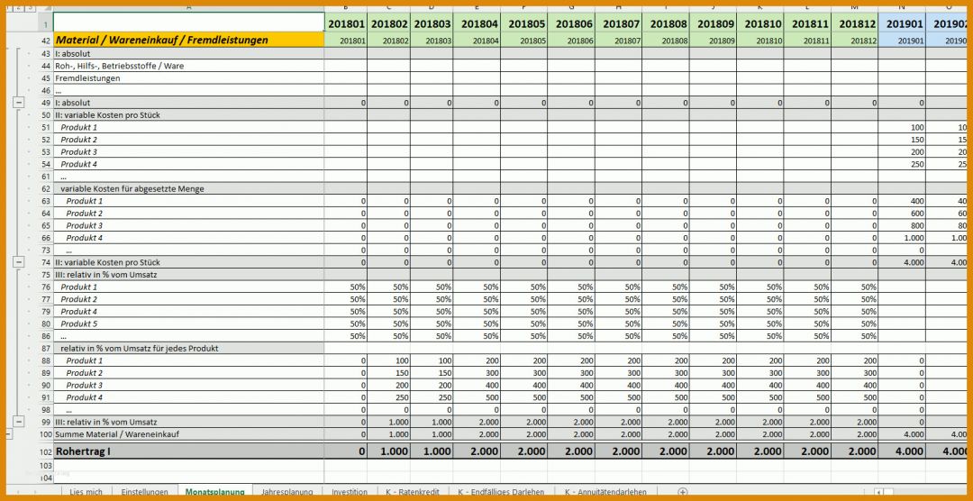 Limitierte Auflage Businessplan Vorlage Excel 1586x816