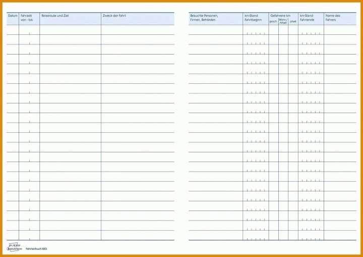 Beeindruckend Fahrtenbuch Vorlage Finanzamt Pdf 1500x1061