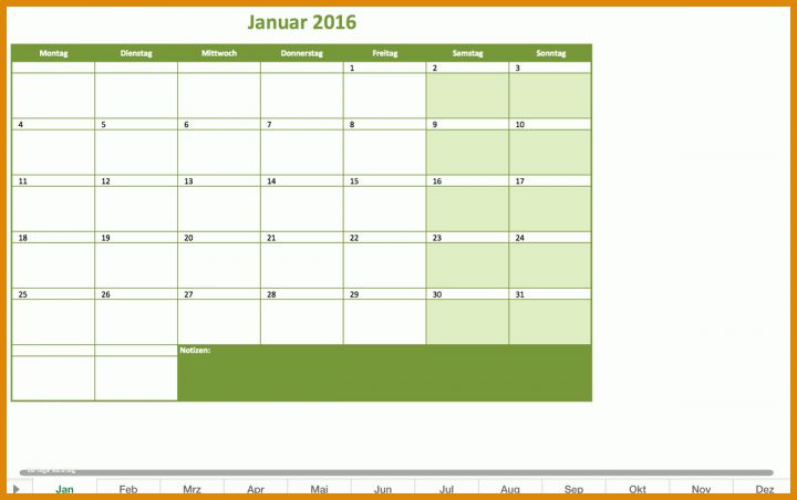 Hervorragen Monatskalender Vorlage 1200x754