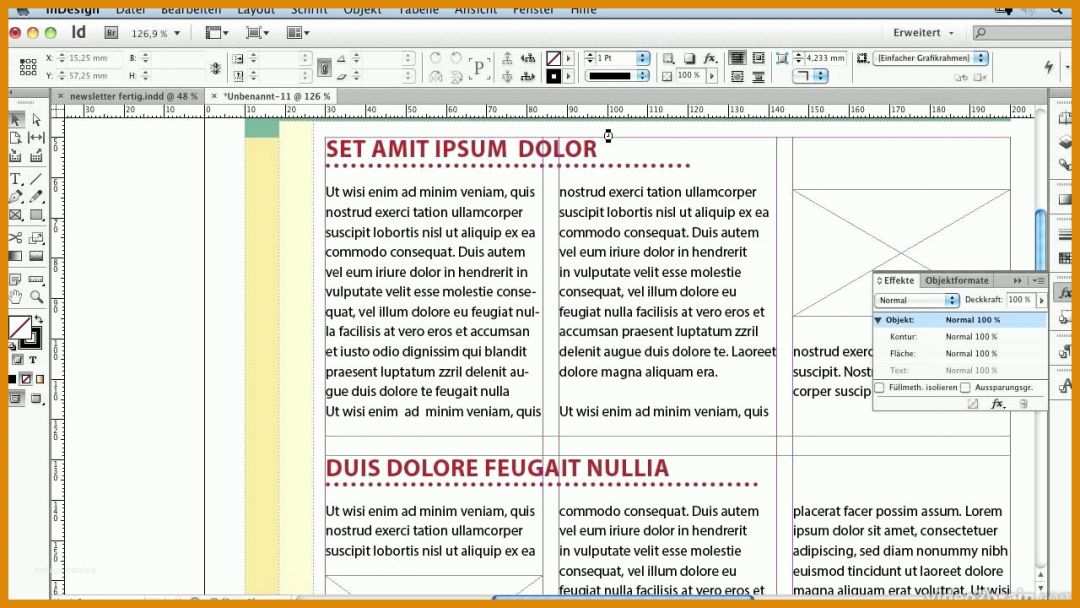 Unvergleichlich Newsletter Vorlage Indesign 1280x720