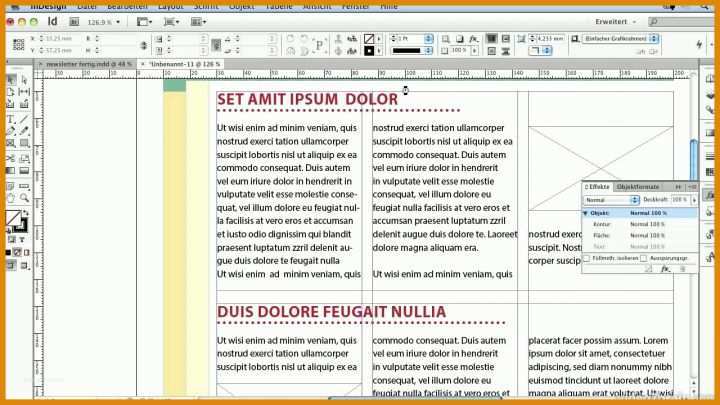 Unglaublich Newsletter Vorlage Indesign 1280x720