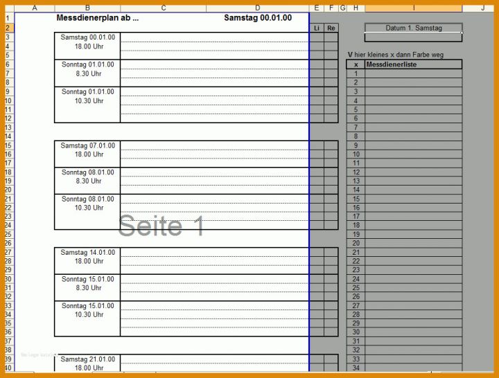 Angepasst Wartungsplan Excel Vorlage 971x736