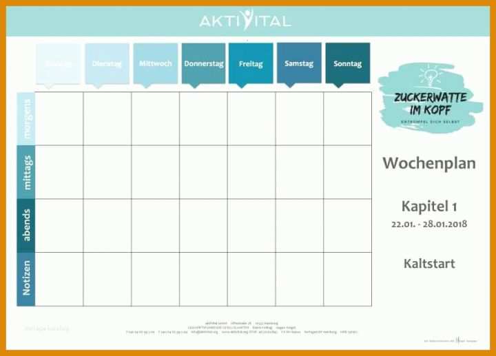 Rühren Wochenplan Essen Vorlage 816x586