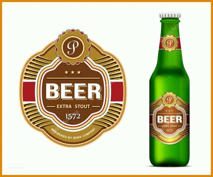 Bier Etikett Vorlage Stock Illustration Beer Label Template