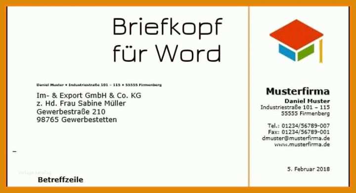 Toll Briefkopf Vorlage Word Kostenlos 790x428