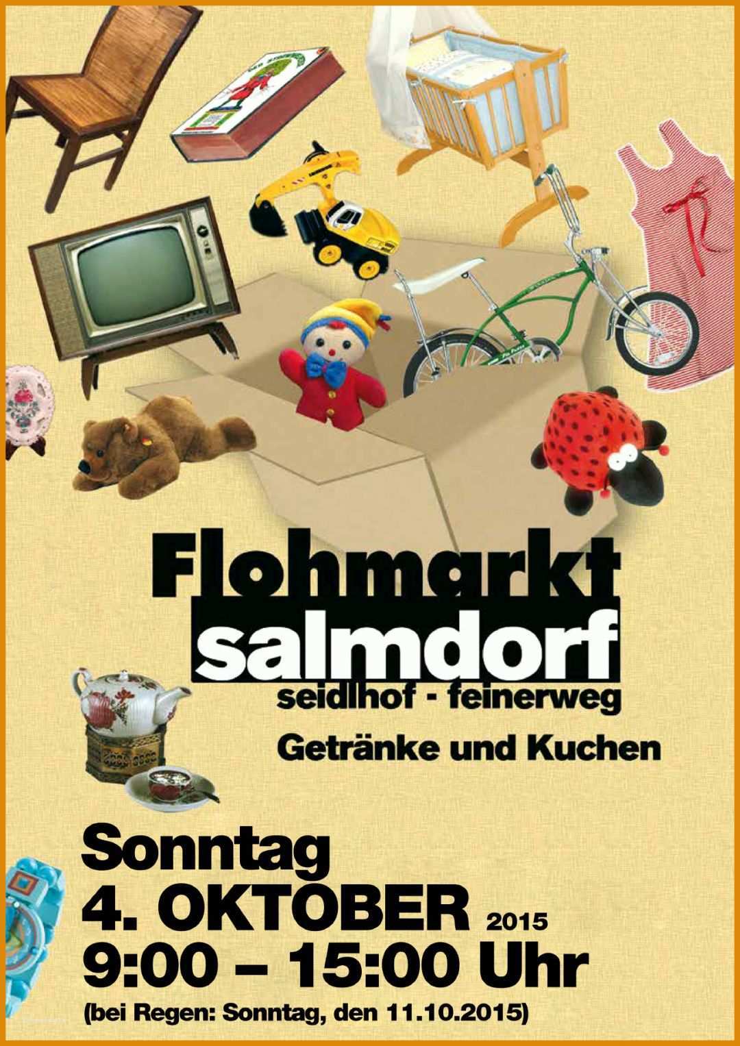 Staffelung Flohmarkt Flyer Vorlage 1299x1837