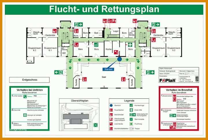 Flucht Und Rettungsplan Vorlage Din Iso