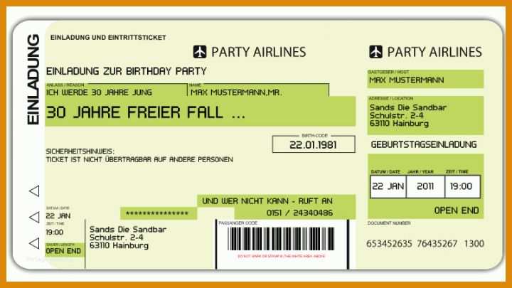 Erstaunlich Flugticket Vorlage Zum Ausdrucken Pdf 800x450